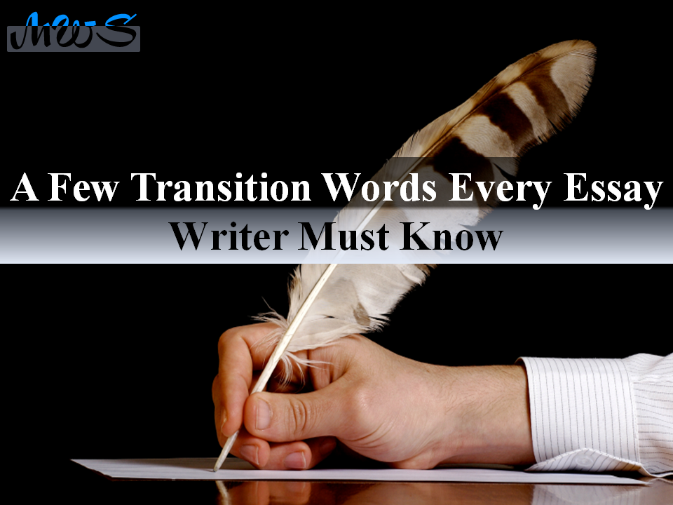 A few transition words every essay writer must know