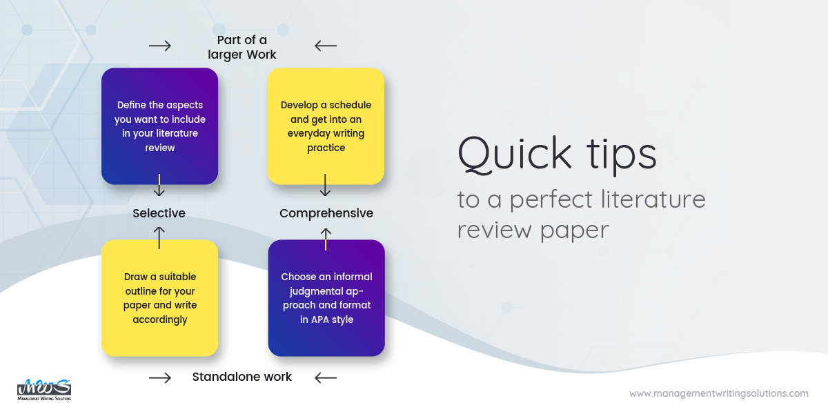 steps for writing a good literature review
